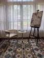 5x8 ft Anatolian Kilim Rug: Hand Knotted Modern Geometric Wool Carpet