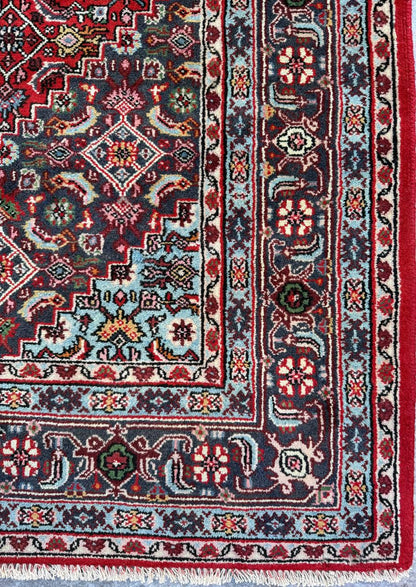 8x6 ft 1960s Vintage Wool Rug: Hand Knotted Bijar Tribal Oriental Carpet
