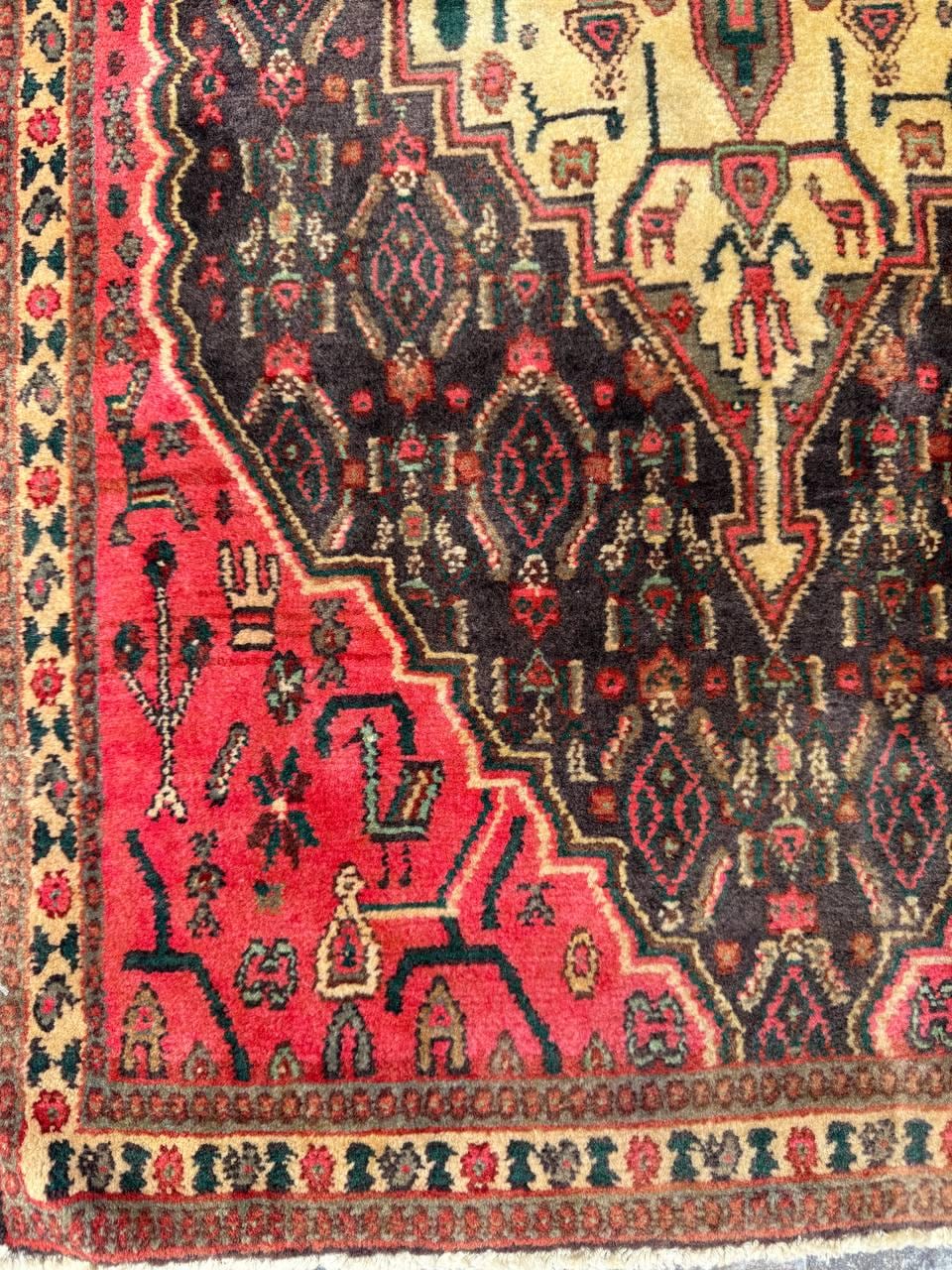 2x3 ft Vintage Anatolian Rug: 1930s Hand-Knotted Wool Geometric Carpet