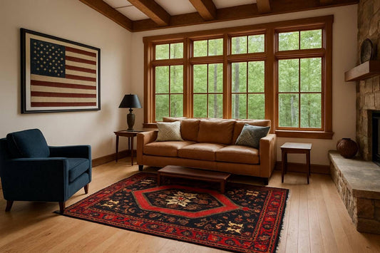 4x6 ft. Vintage Tribal Wool Rug: Hand-Knotted Geometric Village Anatolian Carpet