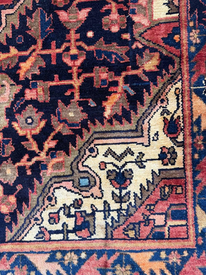 4x6 ft Vintage Turkish Tribal Rug Wool Anatolian Carpet