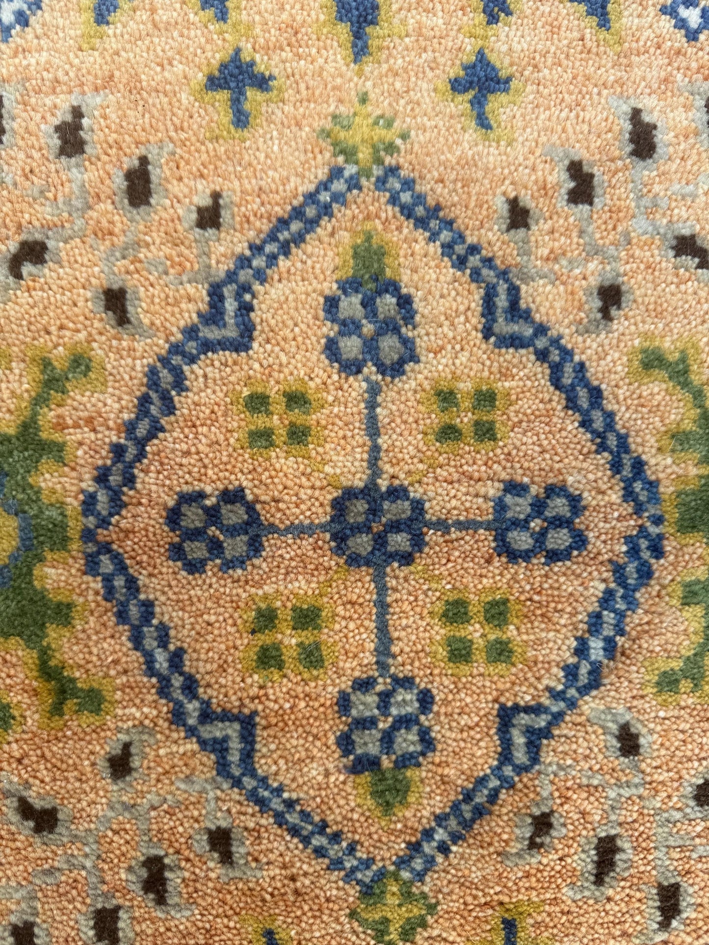 2x8 ft Hand Knotted Kazak Rug Runner: Geometric Hallway Carpet