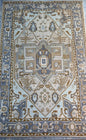5x7.9 ft Wool Rug: Vintage-Style Kazak Geometric Area Carpet