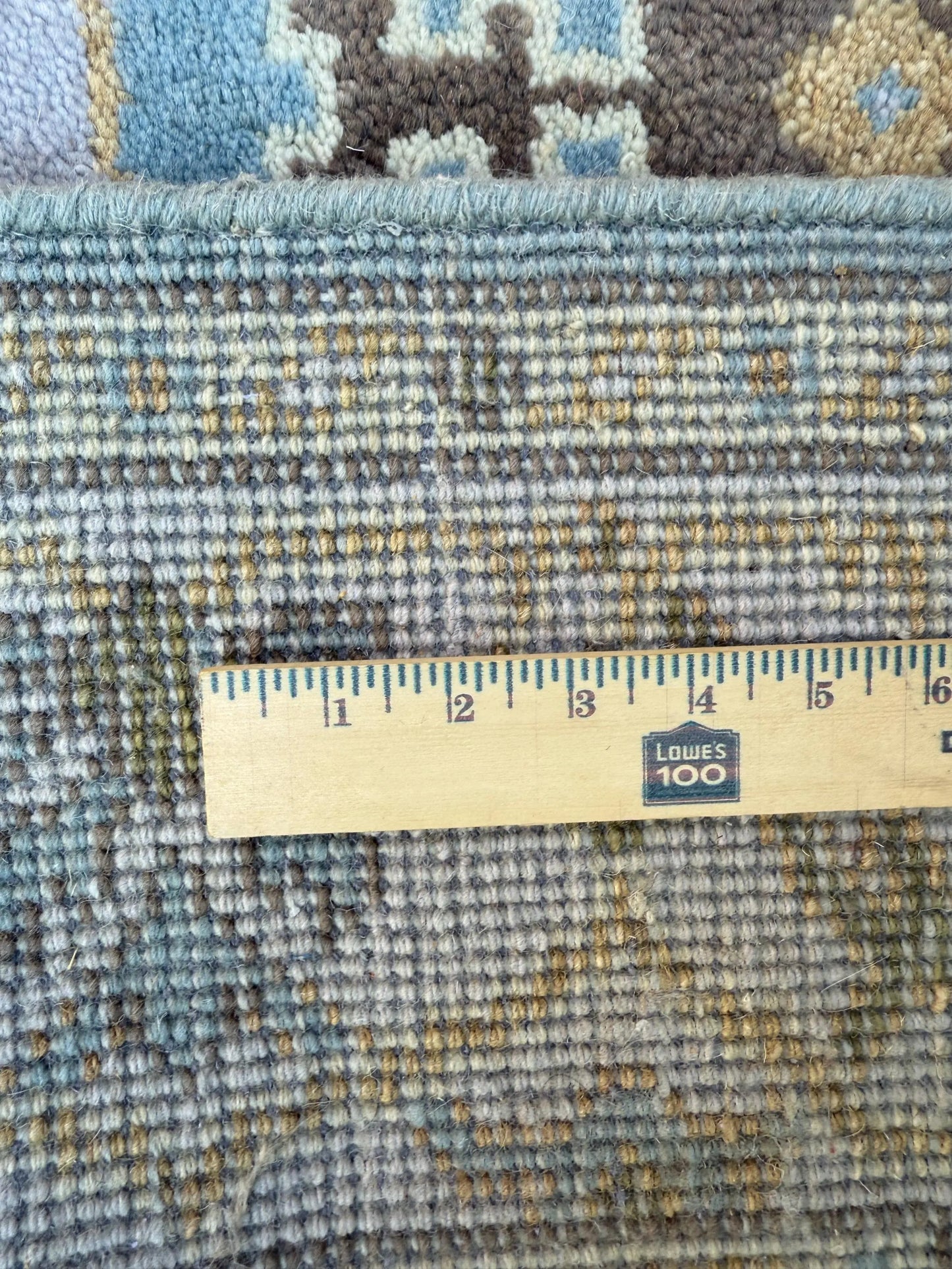 4x6 ft. Hand-Knotted Vintage Turkish Oushak Rug: Boho Wool Area Carpet