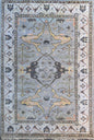 4x6 ft Hand-Knotted Oushak Rug: Bohemian Wool Area Carpet