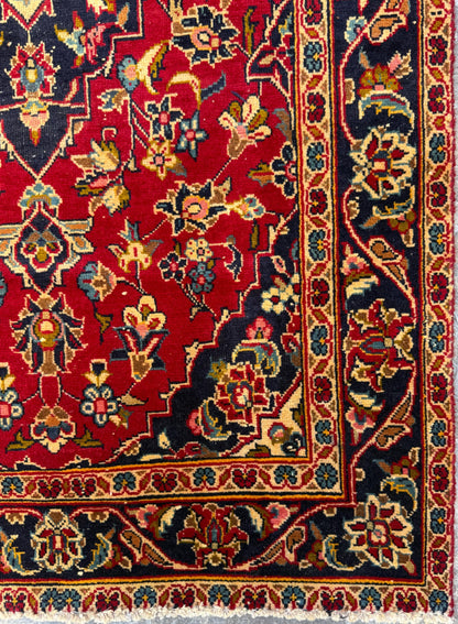 3x4 ft Vintage Wool Rug: 1930s Hand-Knotted Geometric Farmhouse Accent
