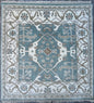 4x4 ft Hand-Knotted Square Oushak Wool Rug: Boho Anatolian Carpet