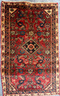 2x3 ft Vintage Village Rug: Hand Knotted Wool Geometric Carpet