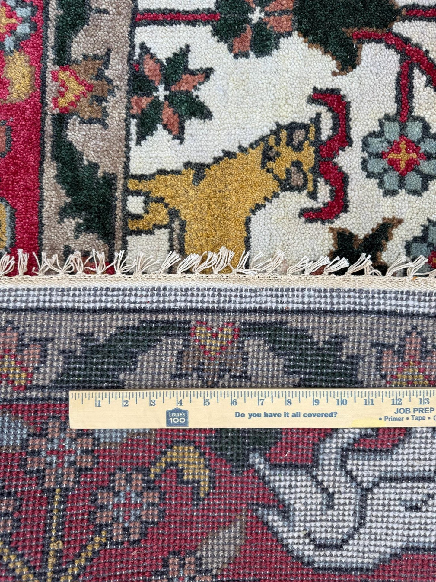 8x10 ft Handmade Oushak Wool Rug: Multicolored Tree of Life Design