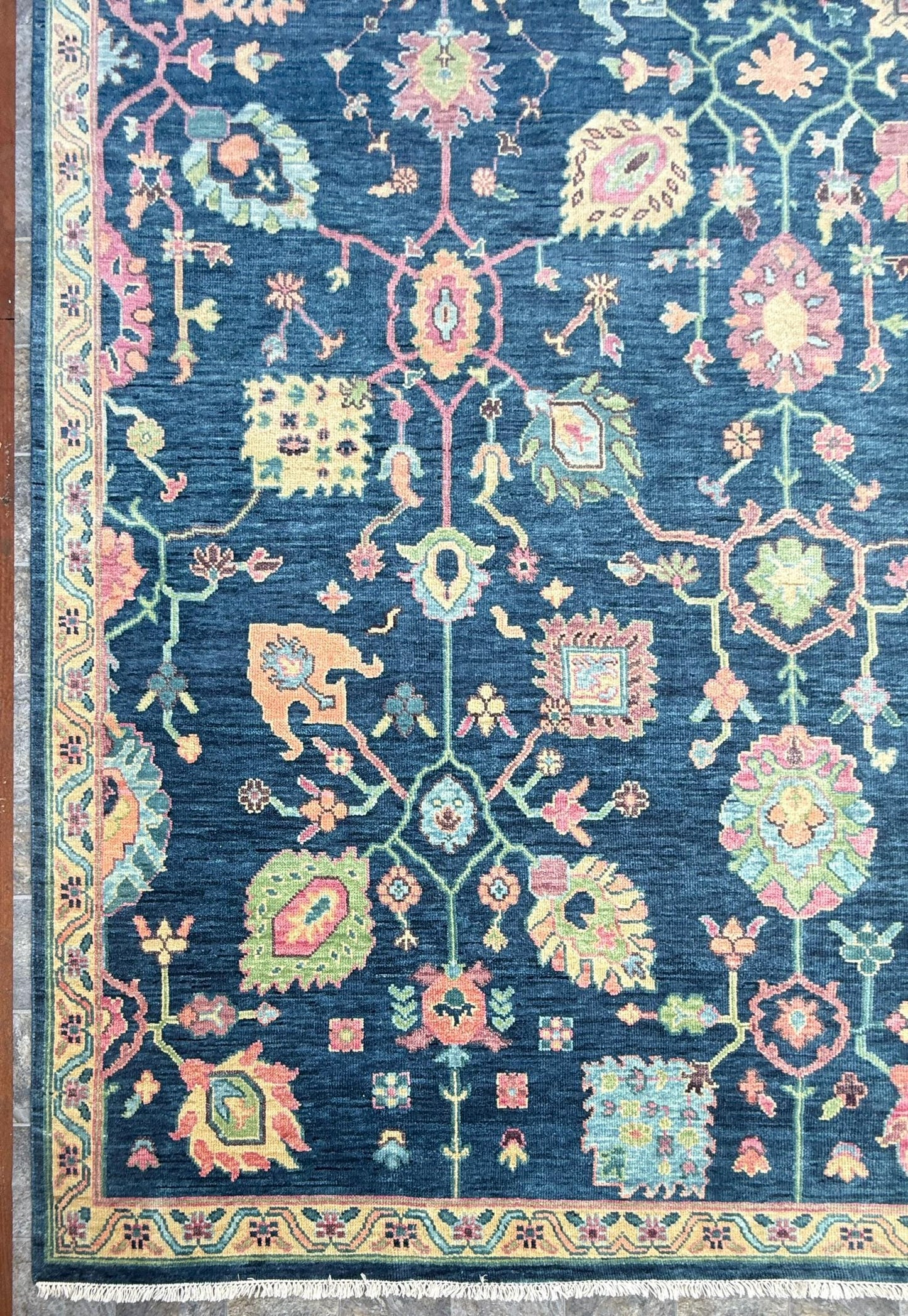8x10 ft Oushak Rug: Hand-Knotted Wool Modern Boho Carpet