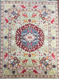 8x10 ft Hand-Knotted Oushak Wool Rug: Tree of Life Bohemian Carpet