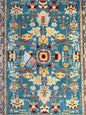 9x12 ft. Heriz Rug: Hand-Knotted Wool Modern Serapi Design Carpet