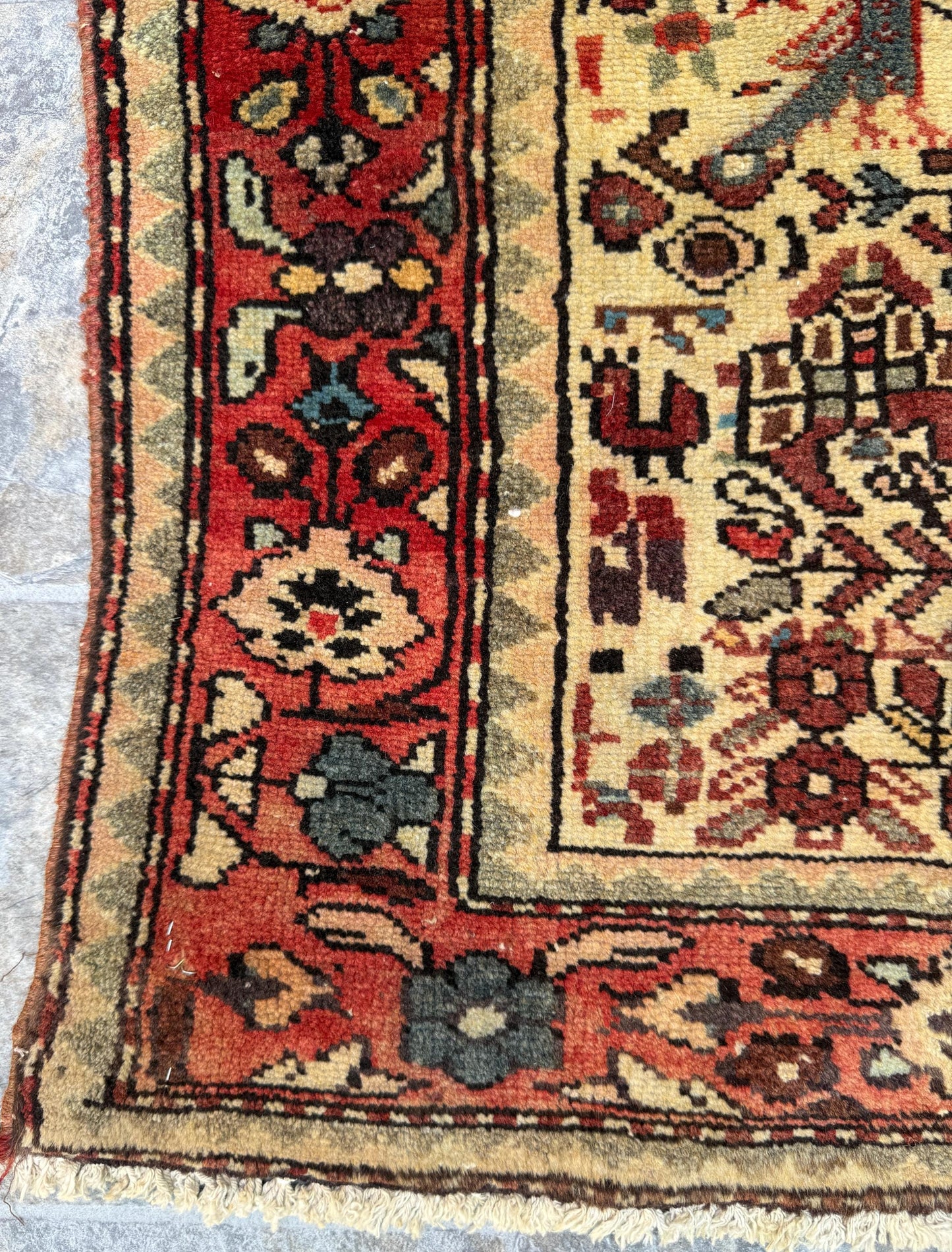 2.2x3.6 ft Vintage Tree of Life Rug: Hand-Knotted Wool Carpet