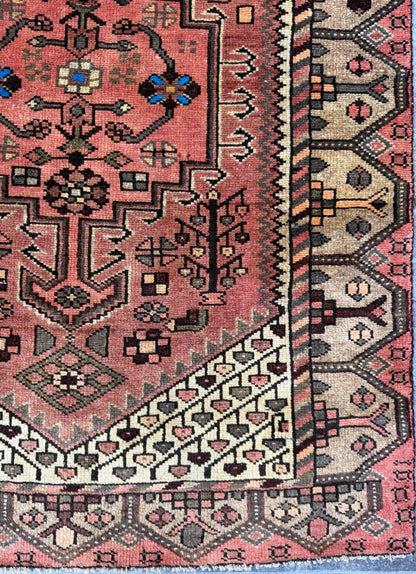 3x4 ft Geometric Village Rug, 1930s Vintage Hand Knotted Wool Carpet, Anatolian Oriental Small Area Rug