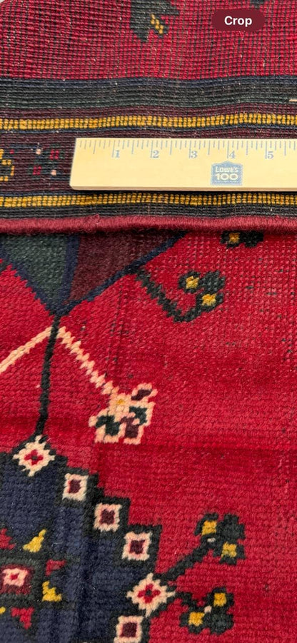 5x3 ft Vintage Caucasus Wool on Wool Rug, 1960s Hand Knotted Oriental Carpet, Small Area Tribal Geometric Village Accent