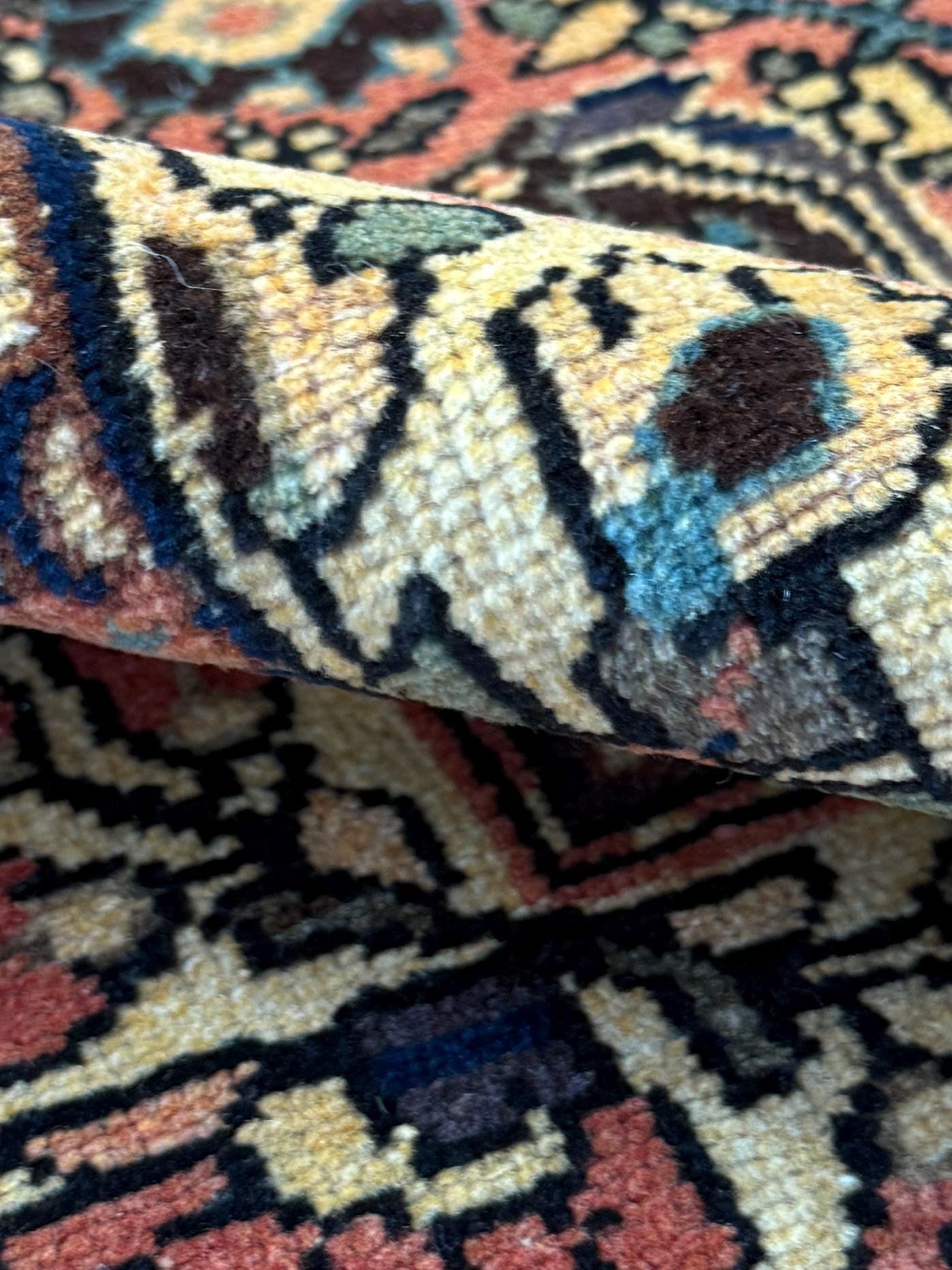 3x10 ft Signed 1940s Vintage Anatolian Runner Rug: Hand Knotted Wool Hallway Carpet, Authentic Village Weaving