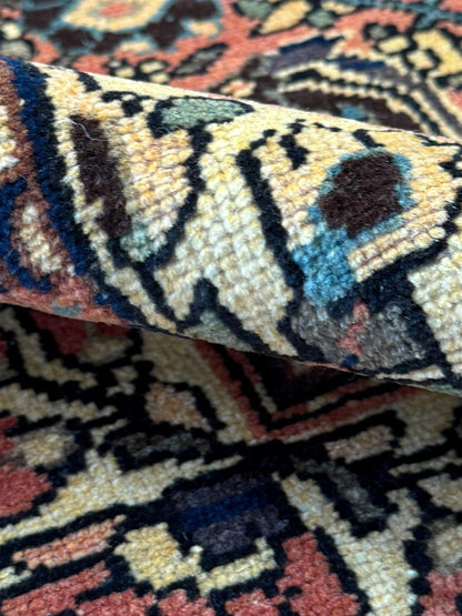 3x10 ft Signed 1940s Vintage Anatolian Runner Rug: Hand Knotted Wool Hallway Carpet, Authentic Village Weaving