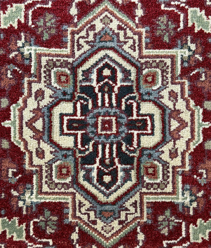 3x5 ft Hand Knotted Heriz Wool Rug: Modern Anatolian Carpet