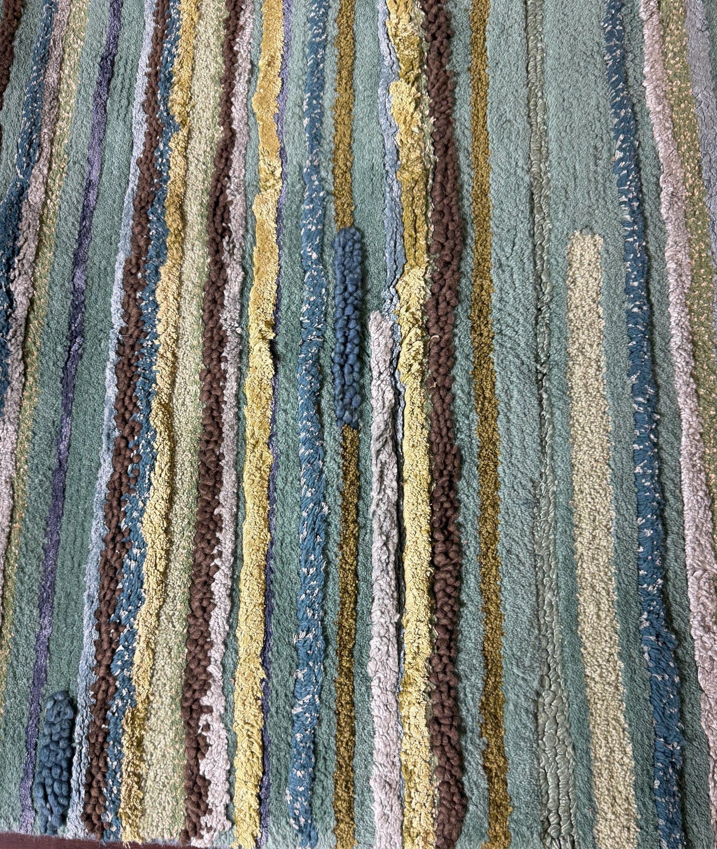 4.2x7.10 ft Oushak Anatolian Rug: Hand Knotted Wool Carpet