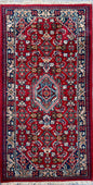4.9x2.7 ft Vintage Hand Knotted Wool Rug: Bijour Tribal Design