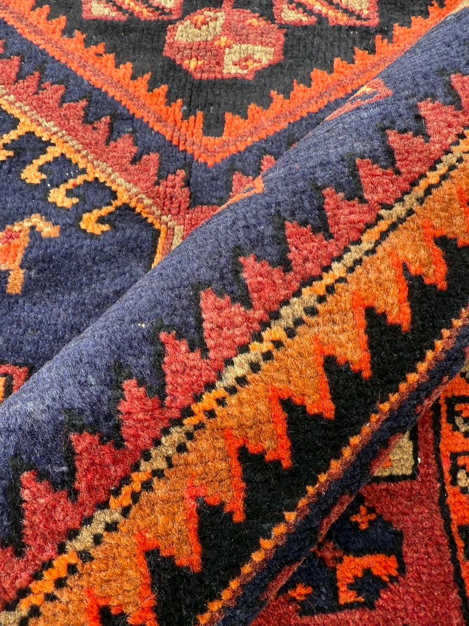 4.8x7 ft Geometric Village Rug, 1930s Vintage Hand Knotted Wool Carpet, Anatolian Oriental Area Rug