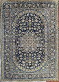 8x12 ft. Signed 1950s Nain Rug: Hand Knotted Wool Bohemian Royal Design