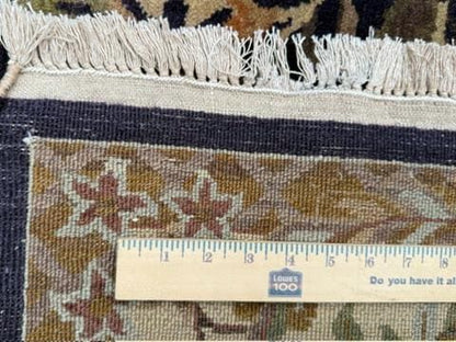 8x10 ft William Morris Hand-Knotted Wool Rug: Art Nouveau Mint Green Carpet