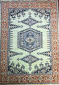 9x12 ft Heriz Modern Rug: Hand Knotted Boho Wool Carpet