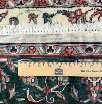 4x7 ft 1960s Vintage Hand-Knotted Wool Tabriz Rug: Oriental Carpet