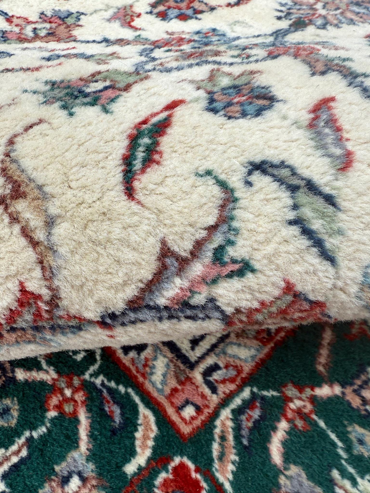 4x7 ft 1960s Vintage Hand-Knotted Wool Tabriz Rug: Oriental Carpet