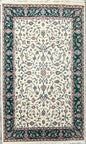 4x7 ft 1960s Vintage Hand-Knotted Wool Tabriz Rug: Oriental Carpet