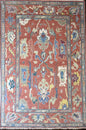 6x9 ft Hand Knotted Oushak Wool Rug: Vintage Style Bohemian Carpet