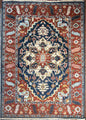 9x12 ft Serapi Heriz Rug: Hand Knotted Wool Carpet, Vibrant Color Geometric Oriental Large Area Rug