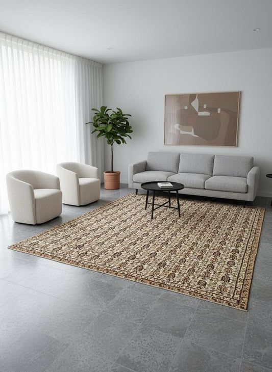 9x7 ft Moroccan Vintage Wool Rug, 1990s Hand Knotted Tribal Berber Carpet, Bohemian Area Rug