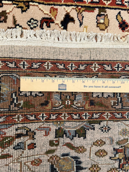 6x4 ft Vintage 1980s Hand Knotted Tabriz Wool Rug: Traditional Oriental Carpet