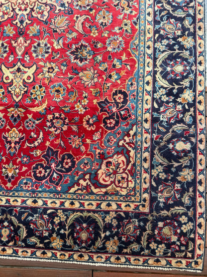 7x12 ft Vintage Anatolian Hand Knotted Geometric Wool Rug