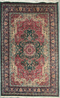 9x6 ft Vintage 1970s Tabriz Rug: Hand-Knotted Silk & Wool Oriental Carpet