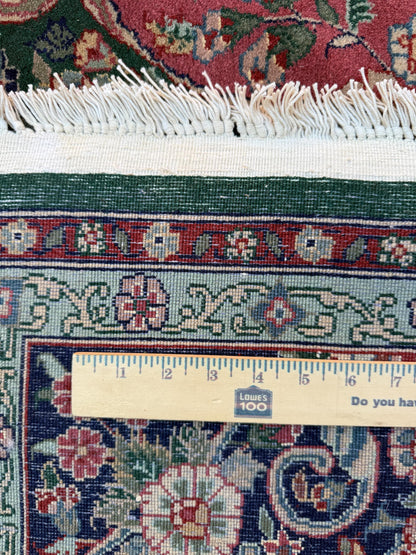 9x6 ft Vintage 1970s Tabriz Rug: Hand-Knotted Silk & Wool Oriental Carpet