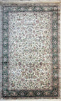 9x6 ft Vintage 1970s Tabriz Rug: Hand-Knotted Silk & Wool Oriental Carpet