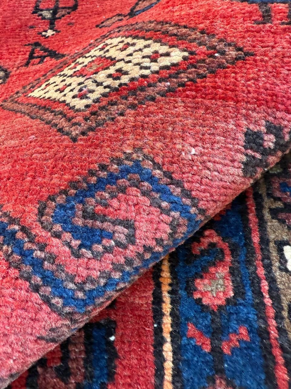 4x7 ft 1930s Vintage Tribal Wool Rug Hand-Knotted Anatolian Carpet