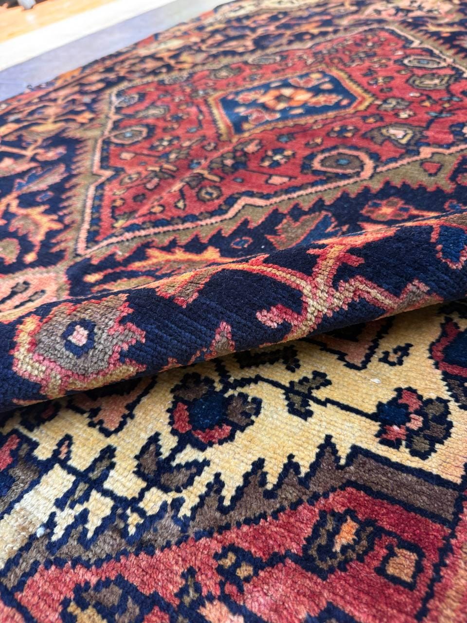 4x6 ft Vintage Turkish Tribal Rug Wool Anatolian Carpet