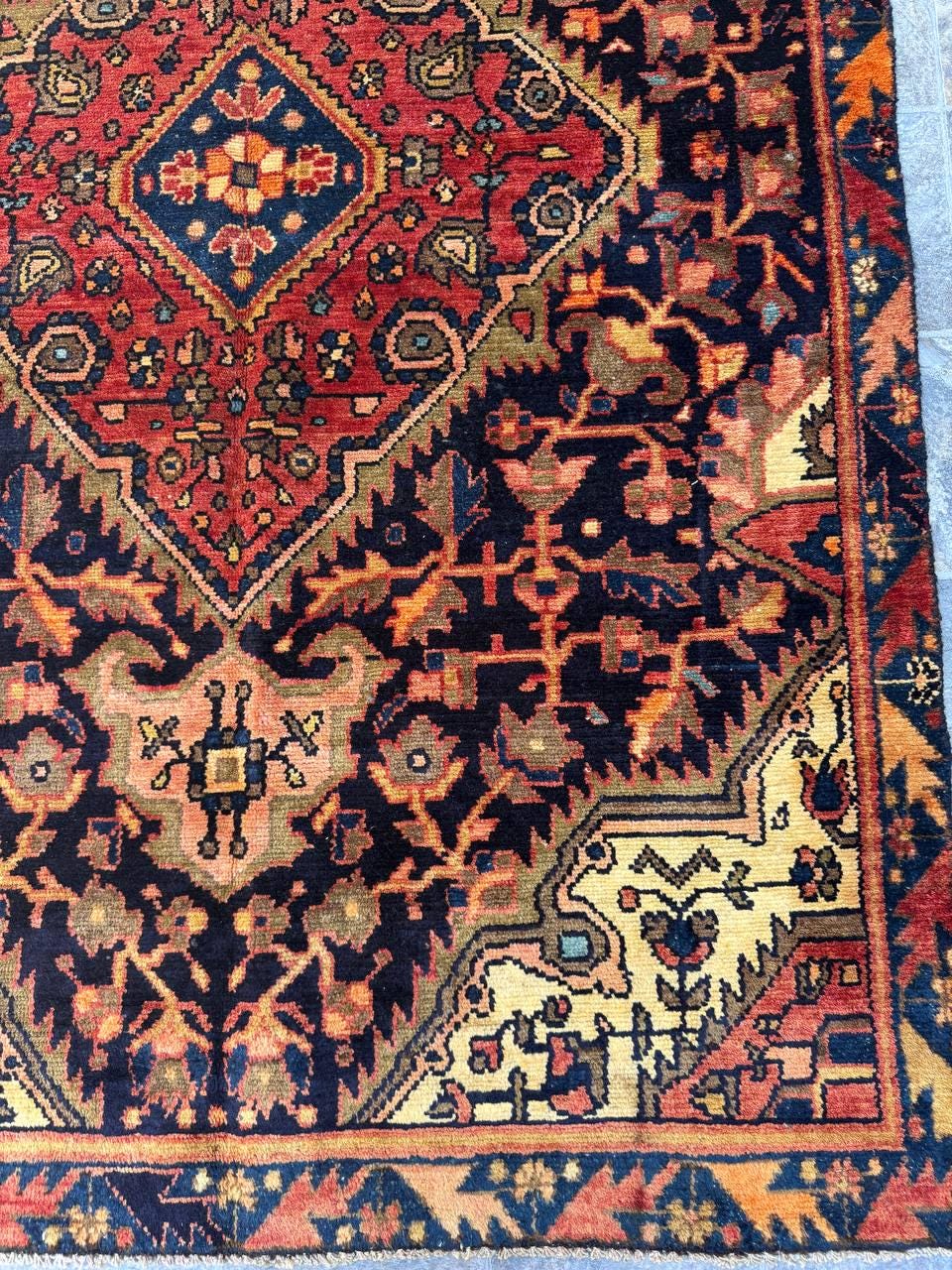 4x6 ft Vintage Turkish Tribal Rug Wool Anatolian Carpet