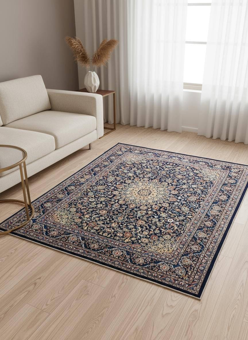 10x12 ft Vintage 1930s Royal Design Rug: Hand Knotted Wool Carpet, Bohemian Oriental Large Area Rug