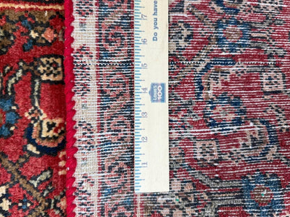2x3 ft Vintage Village Rug: Hand Knotted Wool Geometric Carpet