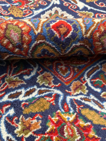 10x13 ft. 1960s Hand Knotted Kashmar Rug: Vintage Gonbad Wool Area Rug