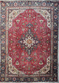 6x8 ft Hand-Knotted Heriz 1940s Vintage Rug, Anatolian Wool Tribal Carpet