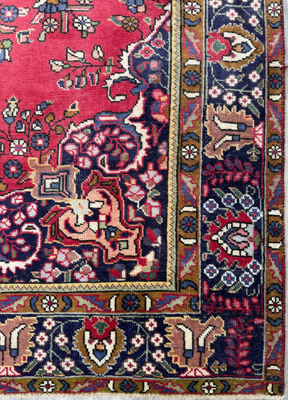 6x9 ft Vintage 1930s Adana Tribal Rug: Hand-Knotted Wool Carpet