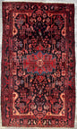 5.2x9 ft Vintage 1930s Anatolian Tribal Rug: Hand Knotted Geometric Village Wool Oriental Carpet