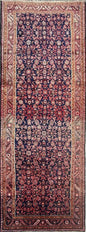3.10x11 ft Anatolian Vintagev1930s Geometric Runner: Hand Knotted Wool Oriental Village Rug
