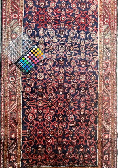 3.10x11 ft Anatolian Vintagev1930s Geometric Runner: Hand Knotted Wool Oriental Village Rug